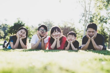 happy korean family